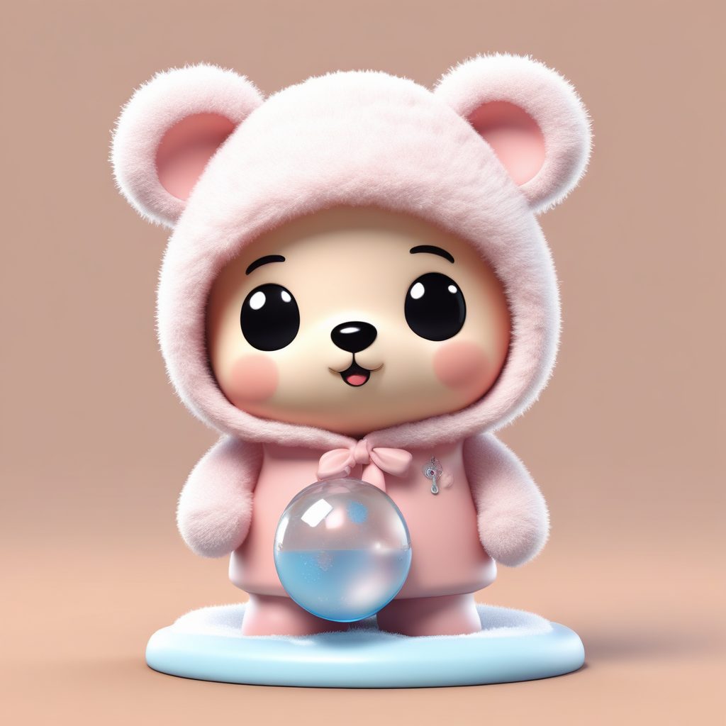 超萌！冬日治愈系“泰迪熊”Q版穿搭C4D建模提示词分享