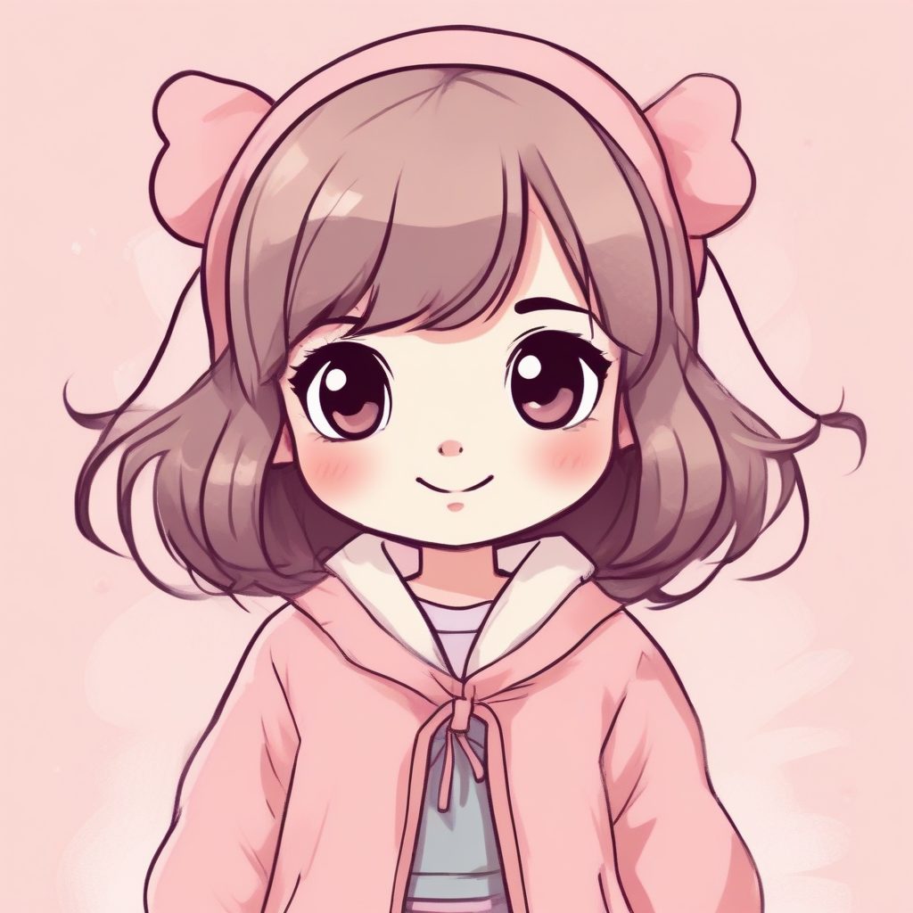 超萌Q版少女手绘插画，治愈系梦幻配色，做头像绝了