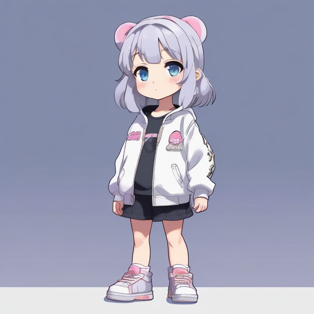 🕶️潮牌酷盖Q版！极简风一个可爱时尚Q版动漫人物，表情动作丰富全身照，高阶AI提示词