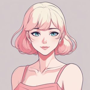 超适合头像！极简动漫少女单人头像生成🔥