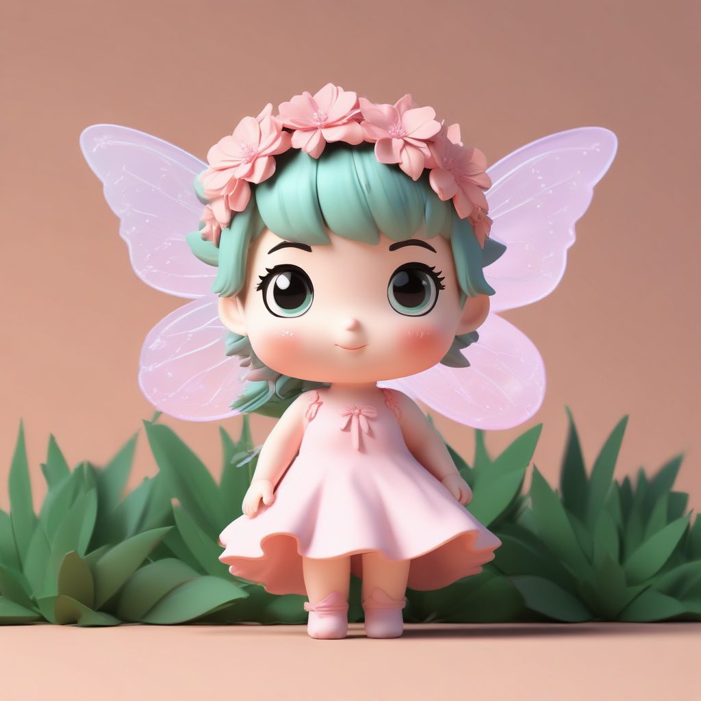 🌸超仙气！Q版花仙子全身像提示词 | 柔和马卡龙配色黏土风