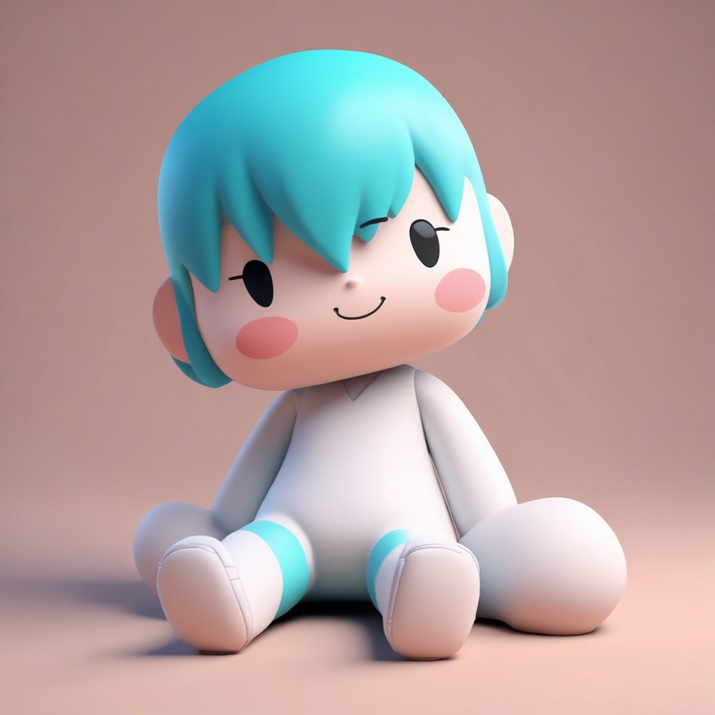 超治愈！抱着巨型抱枕的粘土Q版女孩 AI 绘画教程 | 盲盒手办风格