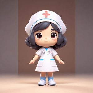 ✨超治愈Q版护士头像！C4D盲盒风3D全身照生成prompt