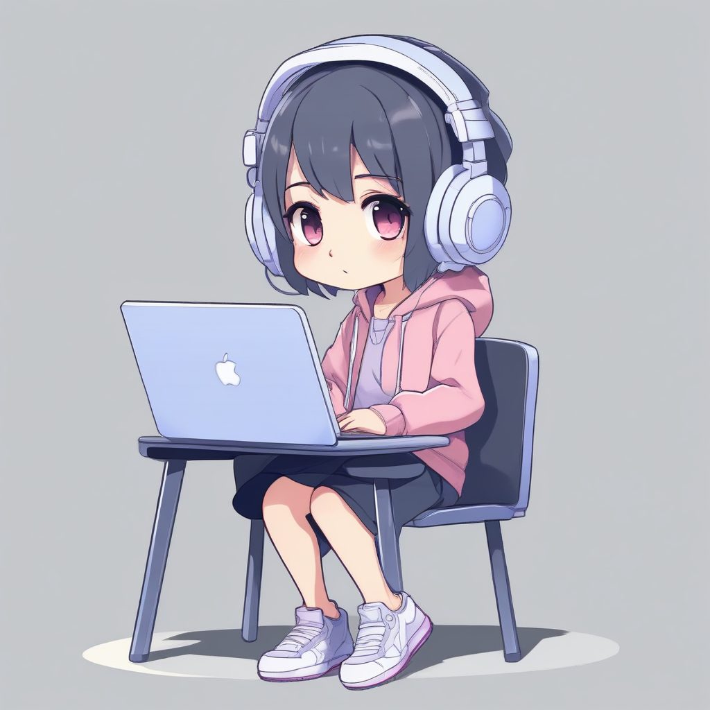 💻程序员Q版！极客萌物一个可爱时尚Q版动漫人物，表情动作丰富，高科技感头像