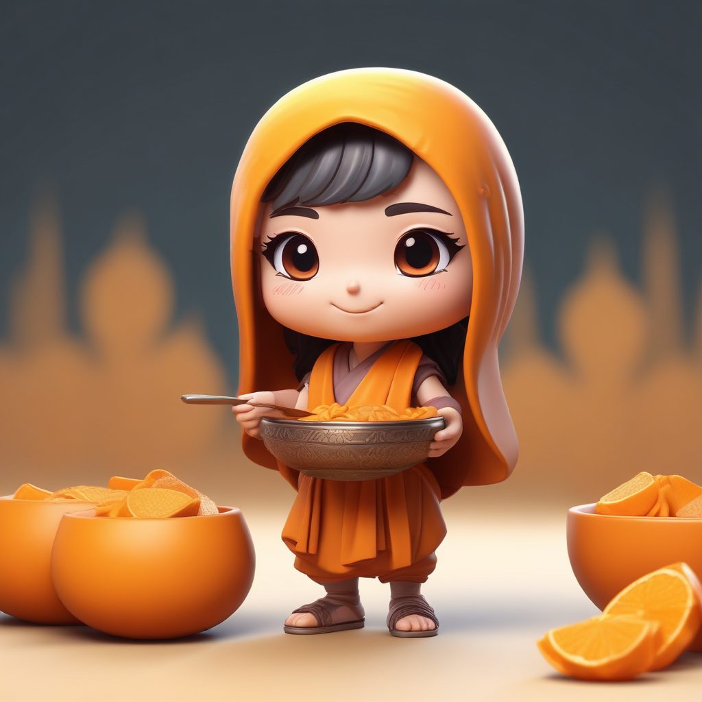 🍜 吃货警告！Q版古风美食家头像，手捧大碗美食，表情满足，黏土风绝了