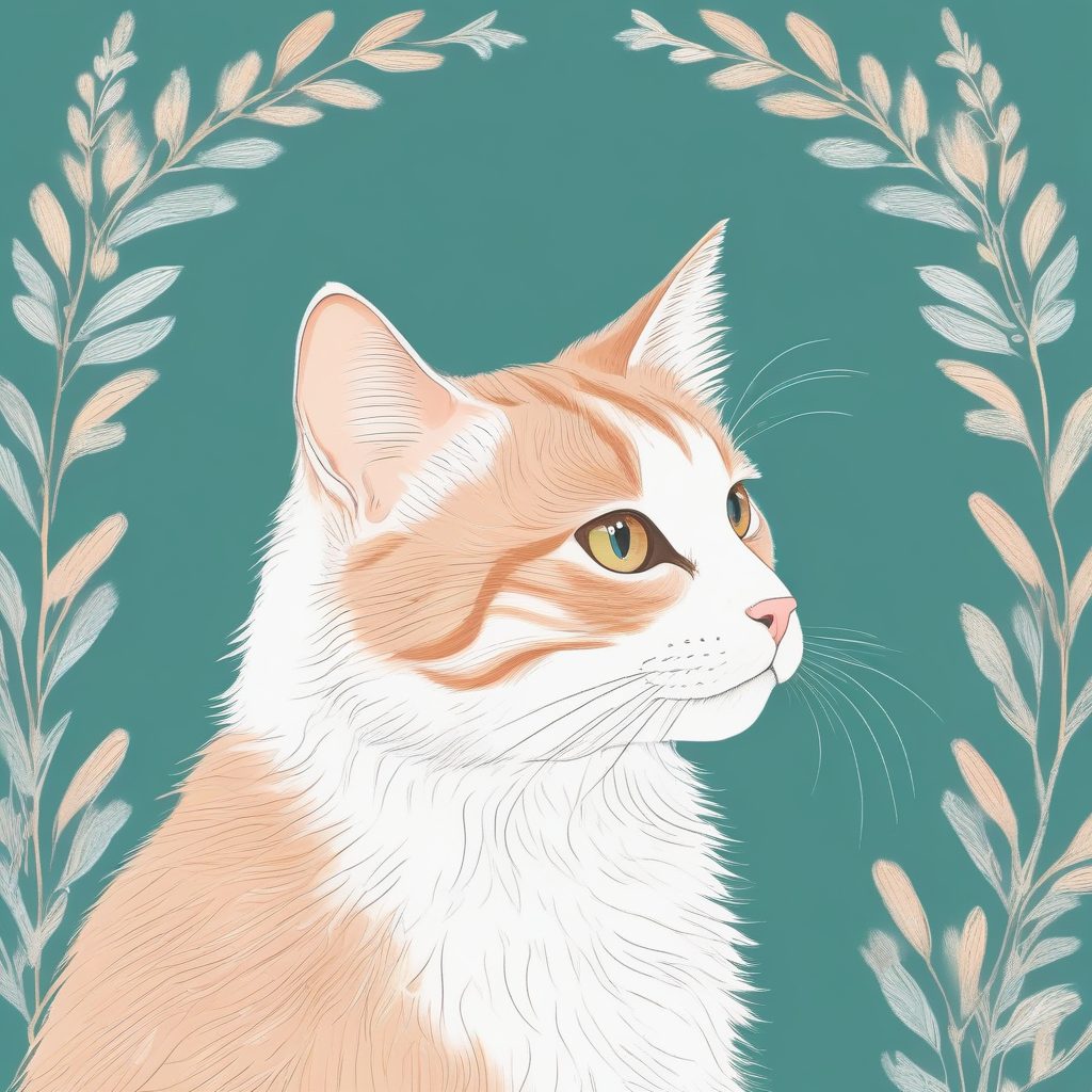 🐈‍⬛宠物头像首选！极简线条猫咪插画，彩铅手绘风，出图率100%！