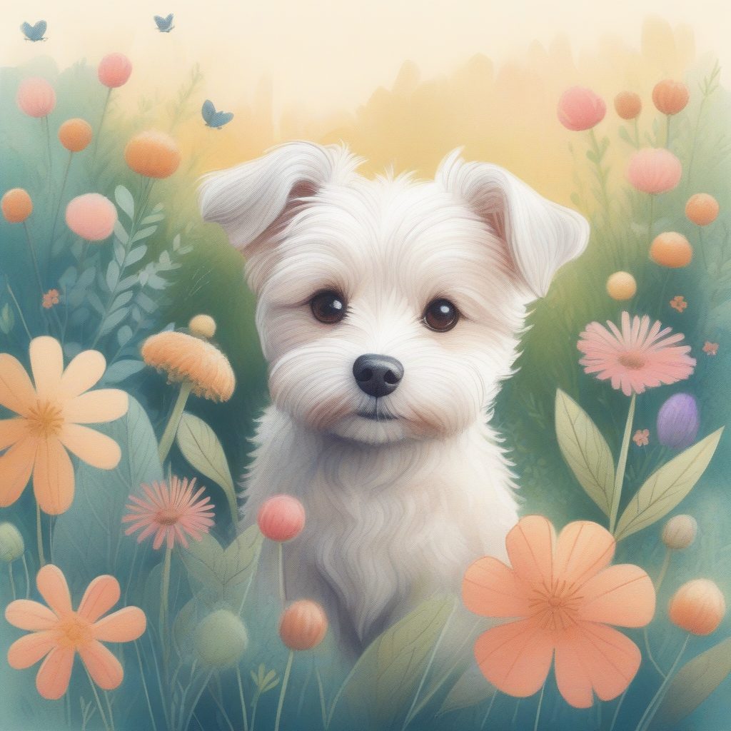 宠物主题扁平插画:AI绘画生成可爱动物故事书风格教程