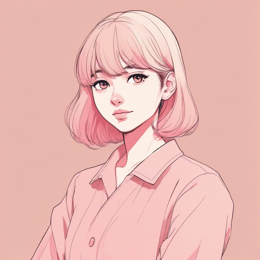 🌟 出图率99%！极简动漫少女侧颜，超火抱臂姿势头像生成