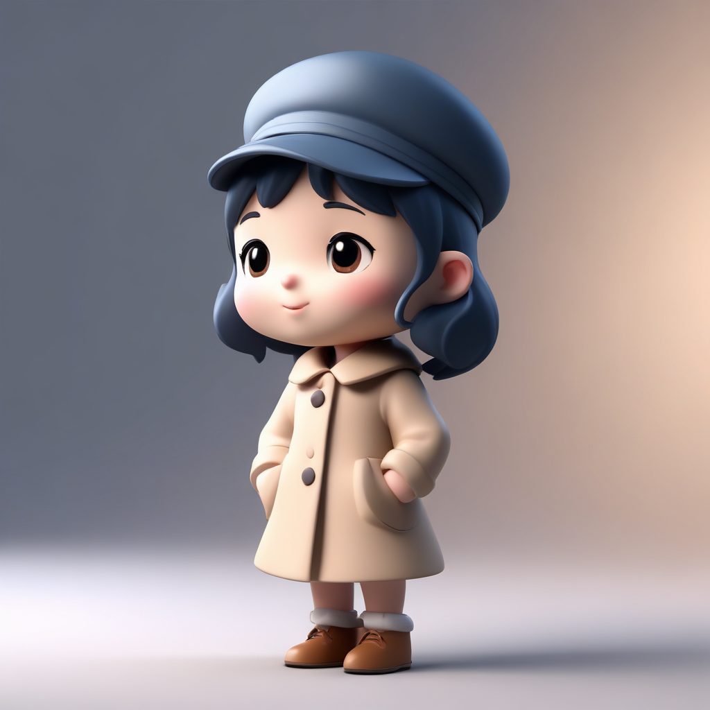 初雪的幻想: Q版贝雷帽女孩的文艺侧颜(AI提示词)