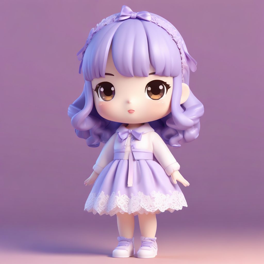 🍓Coquette美学！蝴蝶结绑带Q版女孩，软乎乎的黏土质感头像