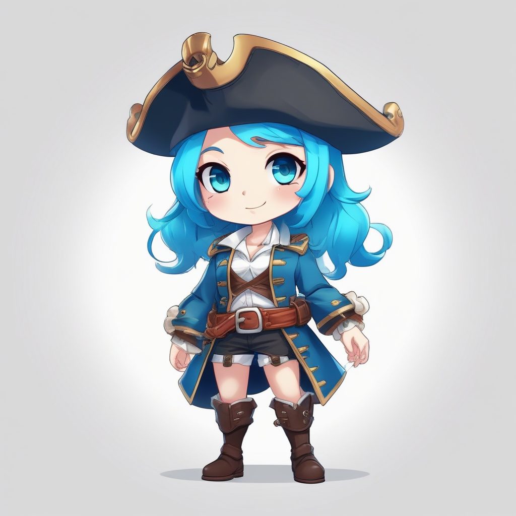 ⚓️大航海时代！酷萌Q版女船长插画，超燃动态姿势，壁纸素材！