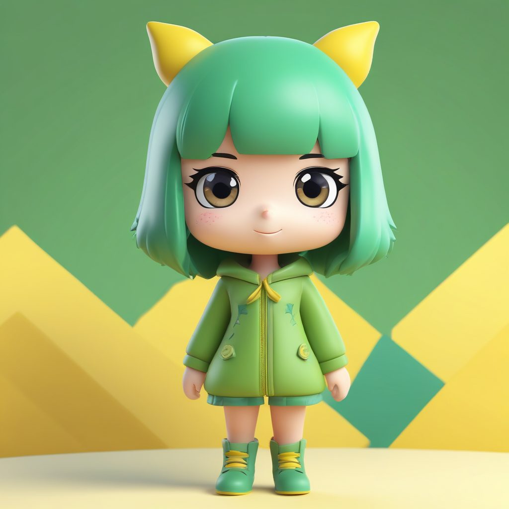 🦖呆萌小恐龙Q版！绿色系黏土风女孩💚治愈系头像必备