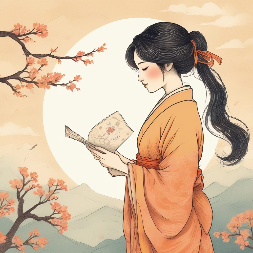 💌等待风信!手绘风头像:带着信件在风中等候的少女