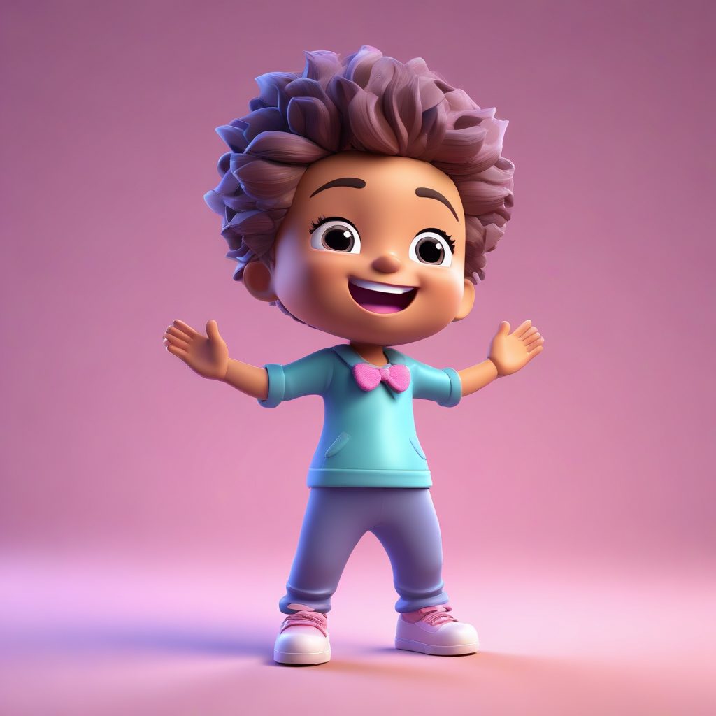 迪斯科派对之夜:Q版小人热情跳舞的全身动态与兴奋表情AI图