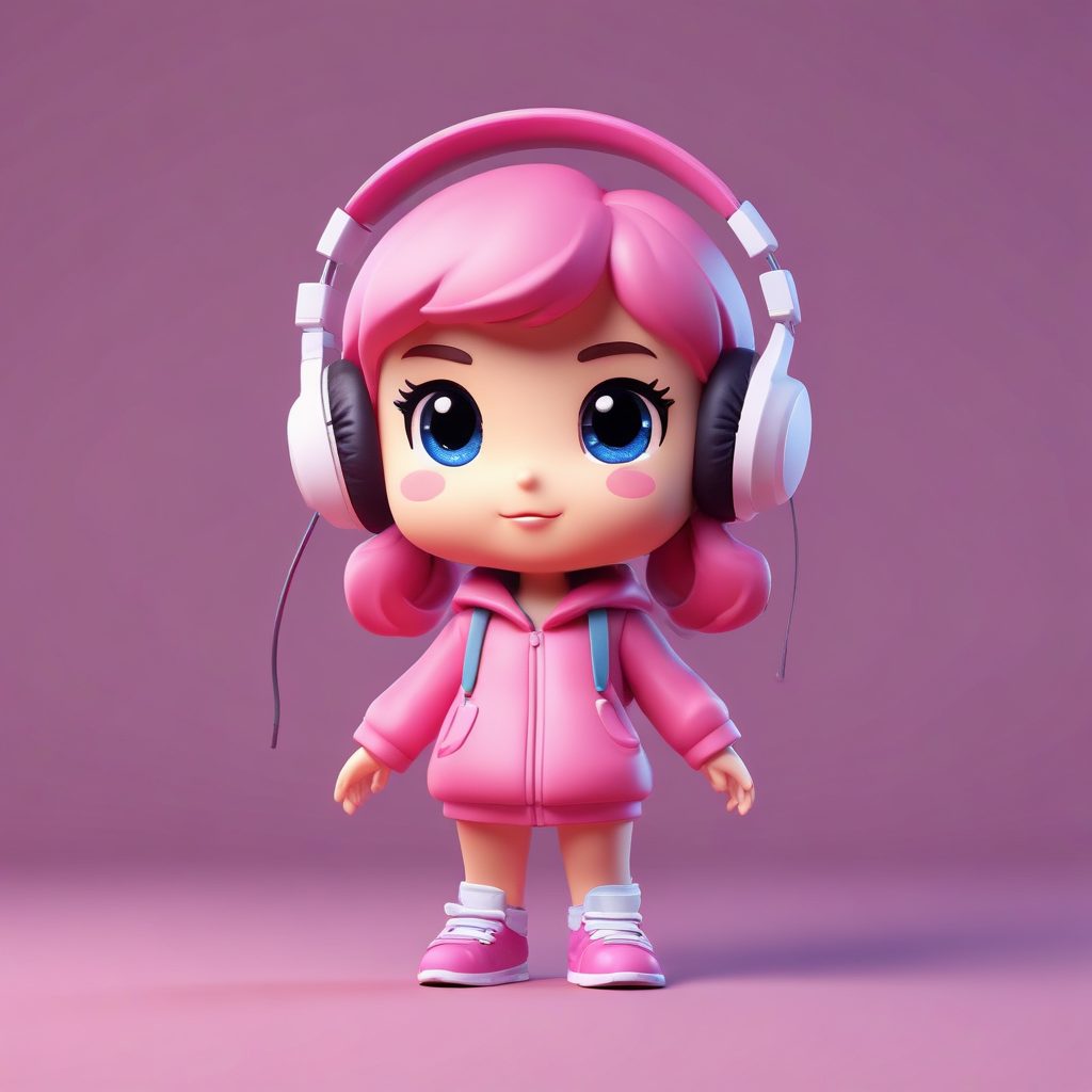 电竞女孩专属！超萌Q版Gamer全身像AI提示词，Octane光追细节拉满