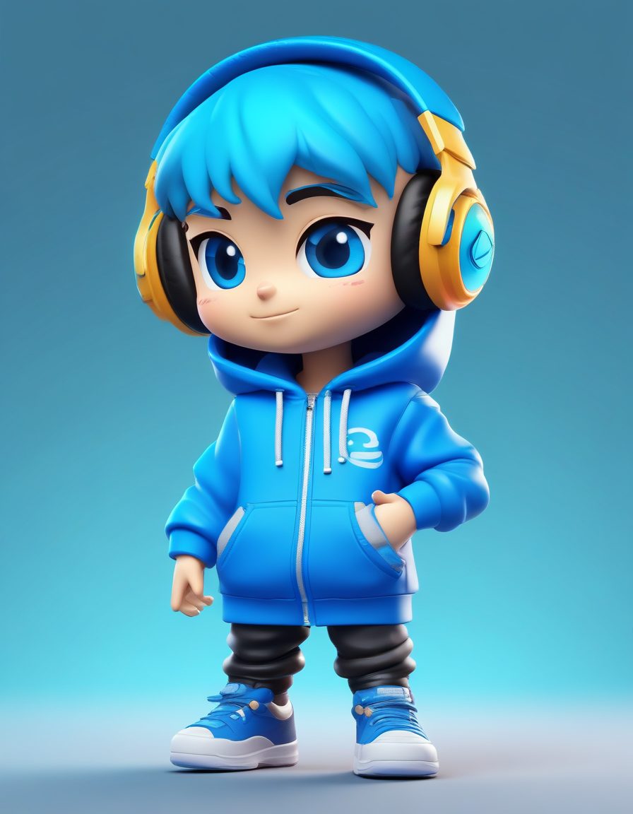 🎮电竞女神 | 戴着发光耳机的Q版玩家