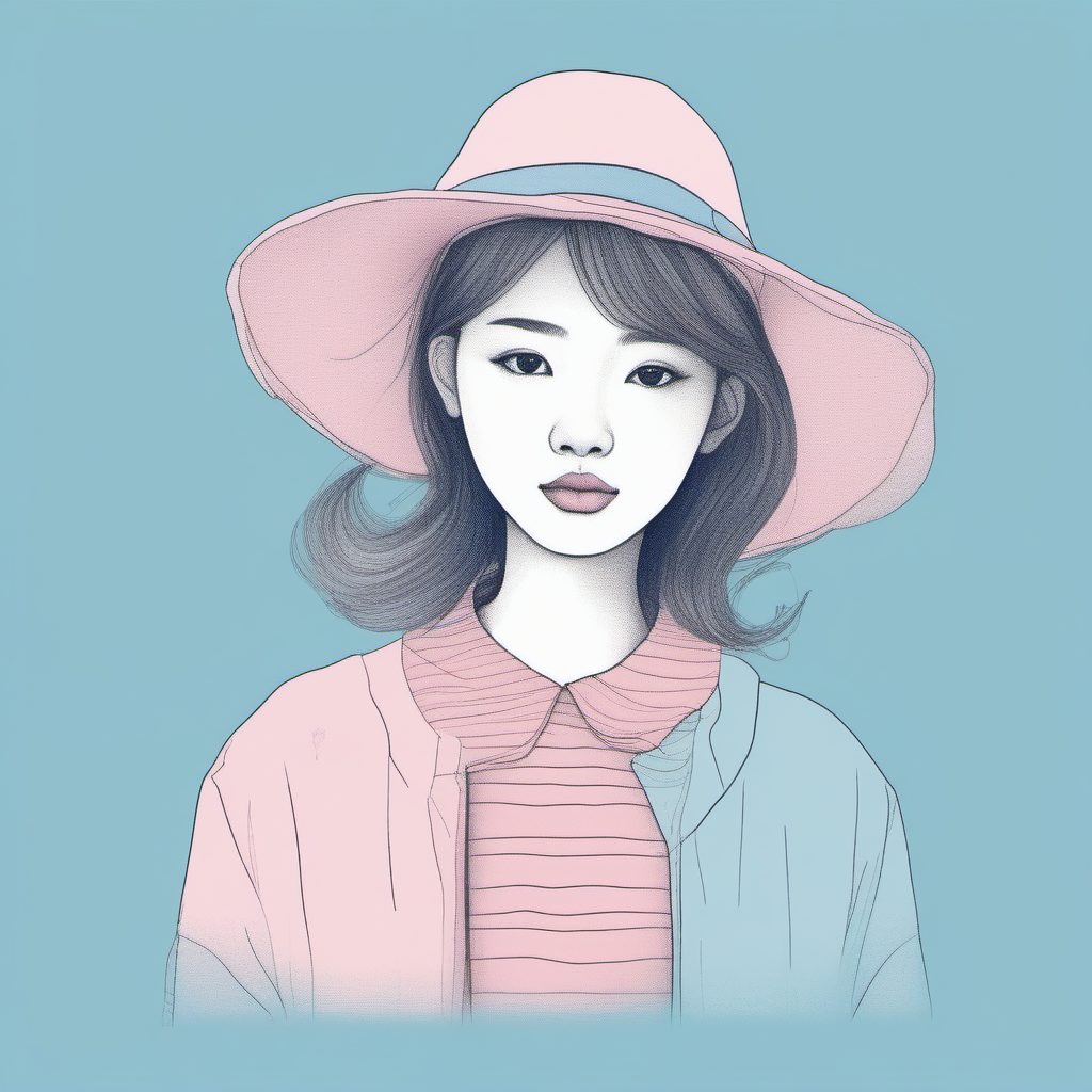 叠穿技巧:衬衫与T恤的日系层次感线描教程