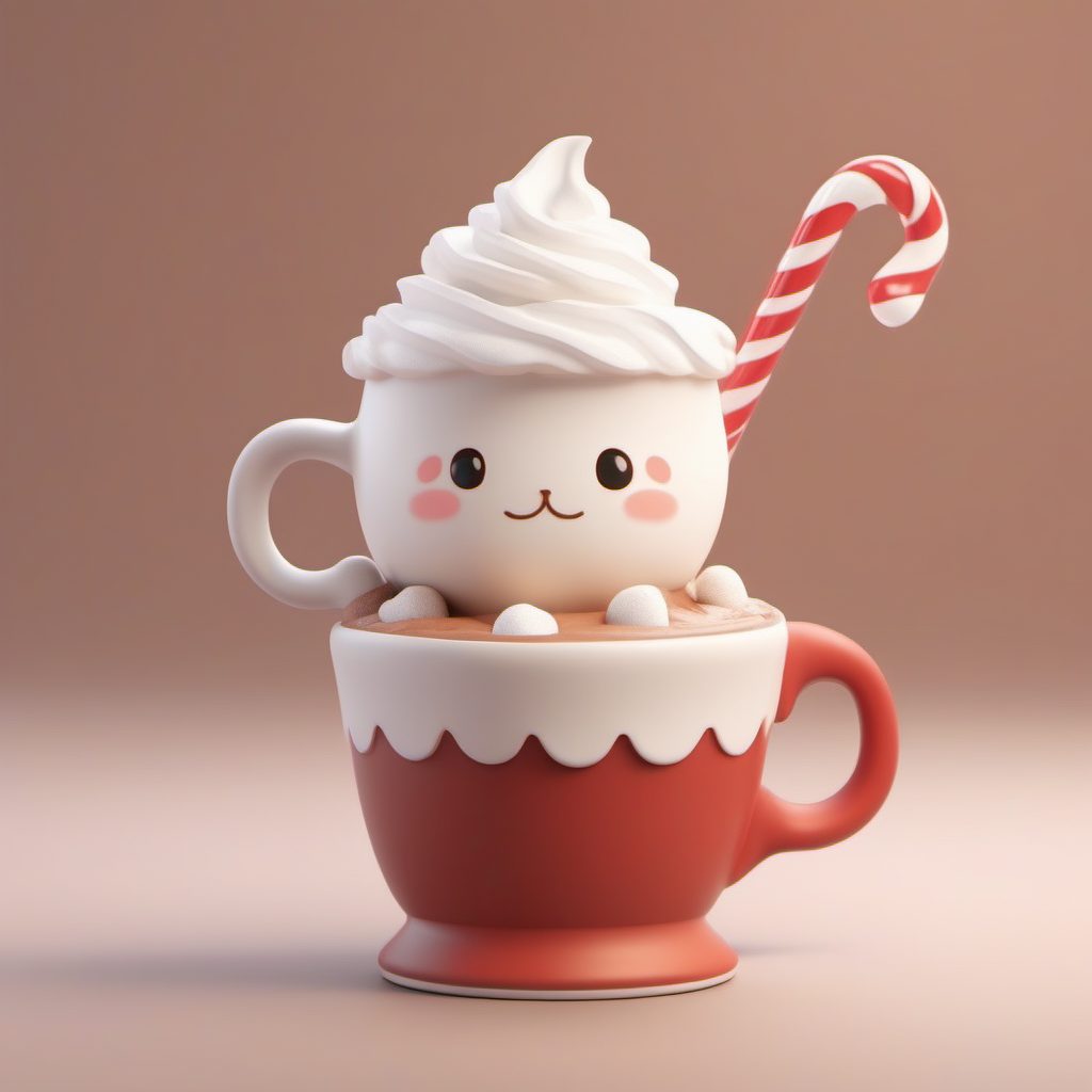 冬季暖饮主题：Q版热可可杯角色，3D粘土盲盒设计秘籍