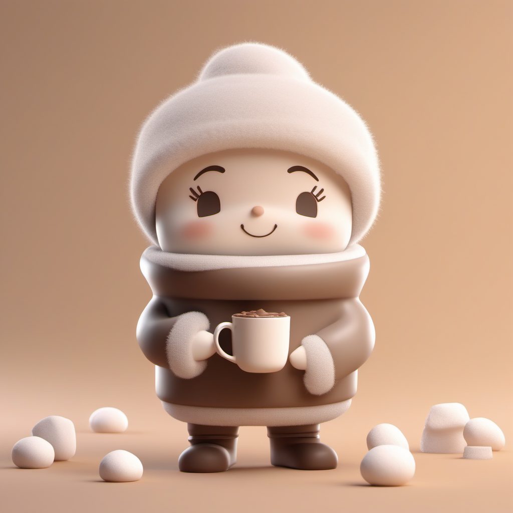 冬季热可可Q版:极致细节8K渲染提示词技巧