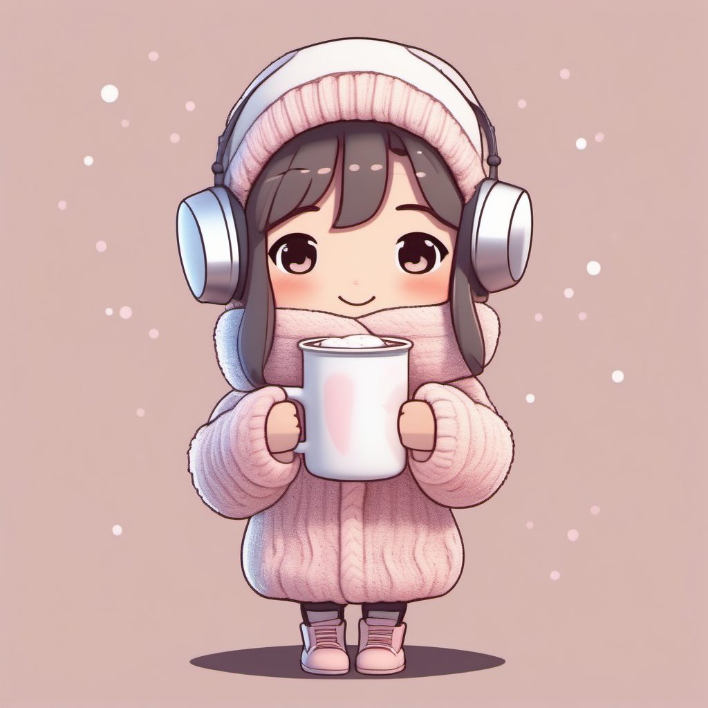 冬日暖阳下的治愈系:Q版热可可女孩AI绘画提示词独家分享