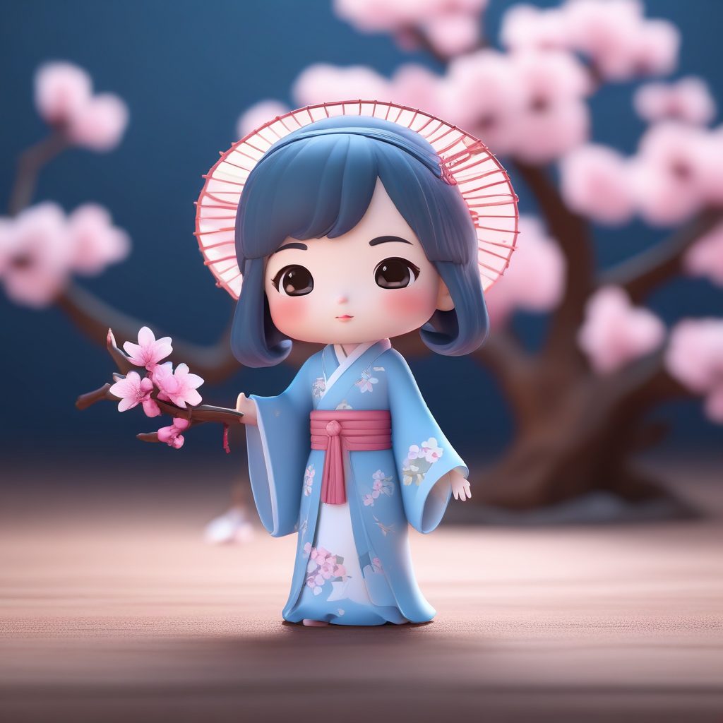 ❄️冬日限定！冰雪梅花Q版女孩，清冷粉调3D黏土盲盒，氛围感拉满