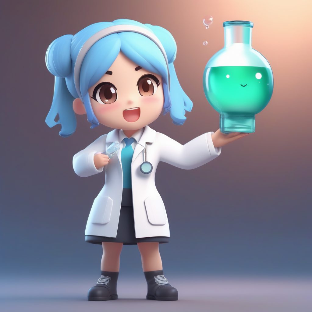 动态Q版科学女教师：抓拍一瞬间的丰富表情，8K超细节AI提示词