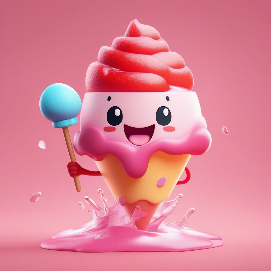 动态姿势AI绘画：超可爱Q版甜品冲浪手，高光影软光渲染技巧