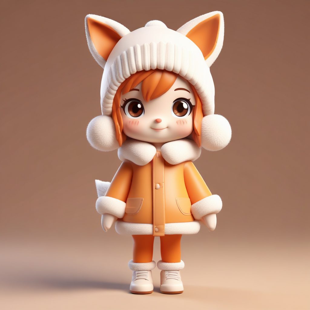 🦊动物系萌妹｜狐狸耳朵冬帽Q版女孩，调皮笑容太有灵气！