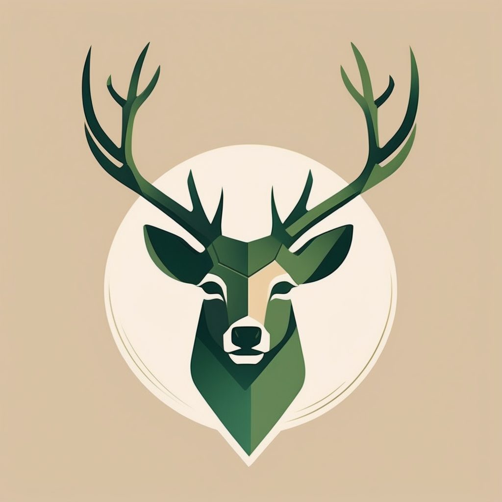动物主题扁平化LOGO:AI绘画极简线条鹿头标志设计指南