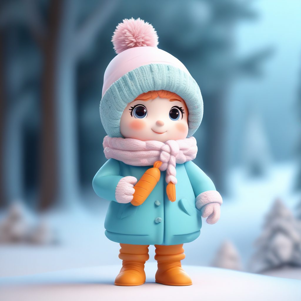 🥕堆雪人挑战!Q版胡萝卜鼻小人,超动态3D盲盒全身像