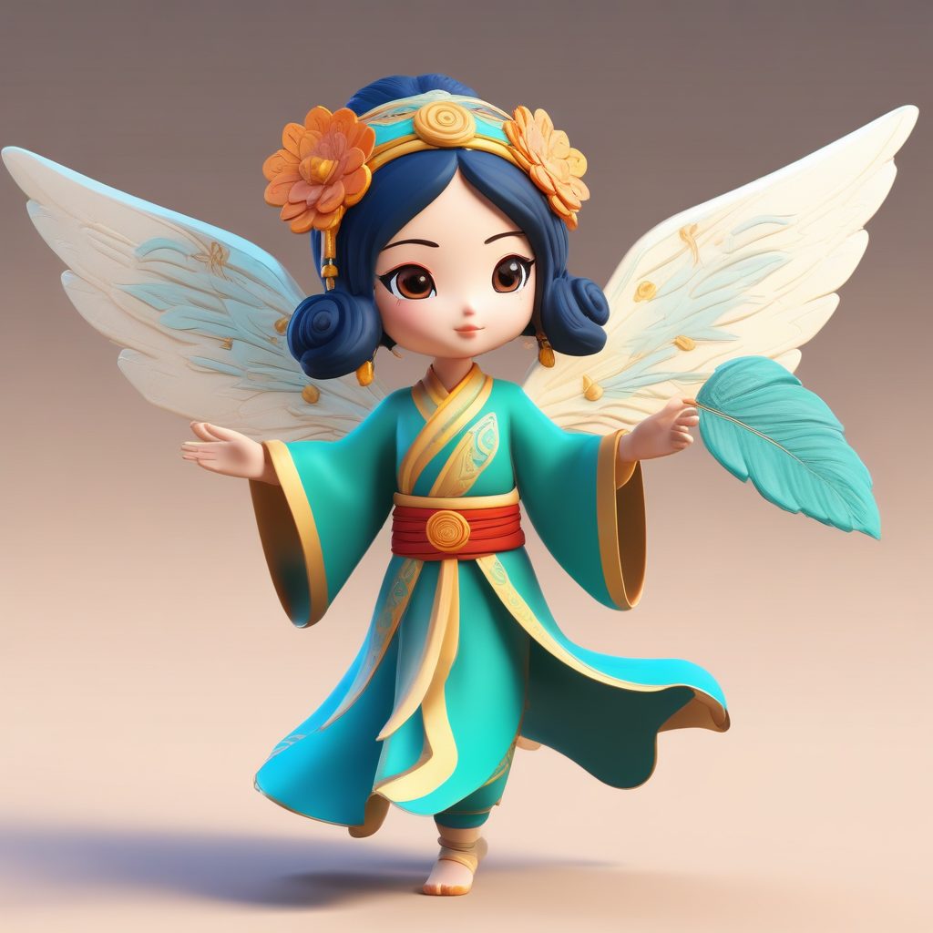 🔥敦煌风Q版盲盒手办，C4D渲染粘土美学！✨