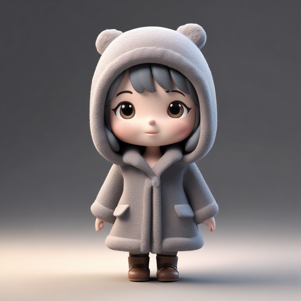 躲猫猫高手: Q版偷偷探头女孩的调皮瞬间(盲盒风)