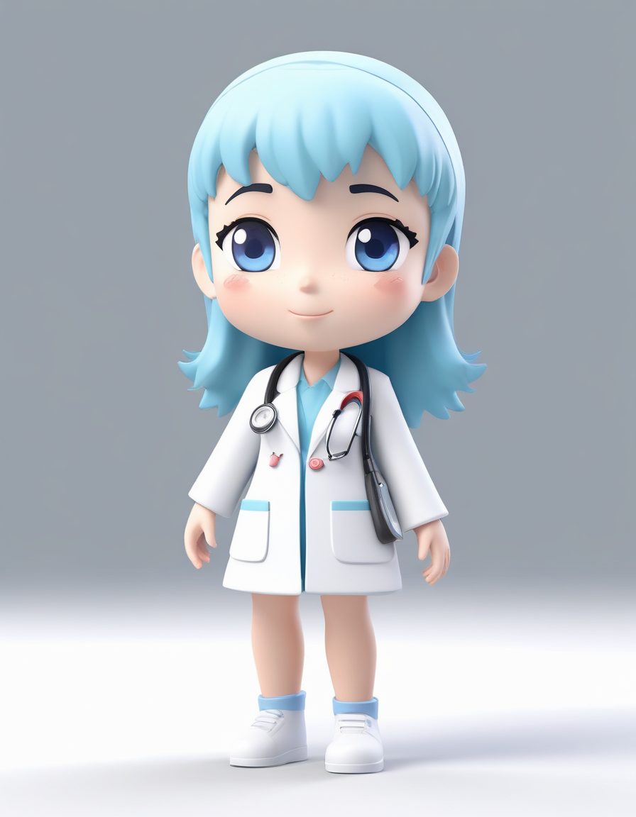 👩‍⚕️白衣天使Chibi | 治愈系C4D全身像，医护主题头像