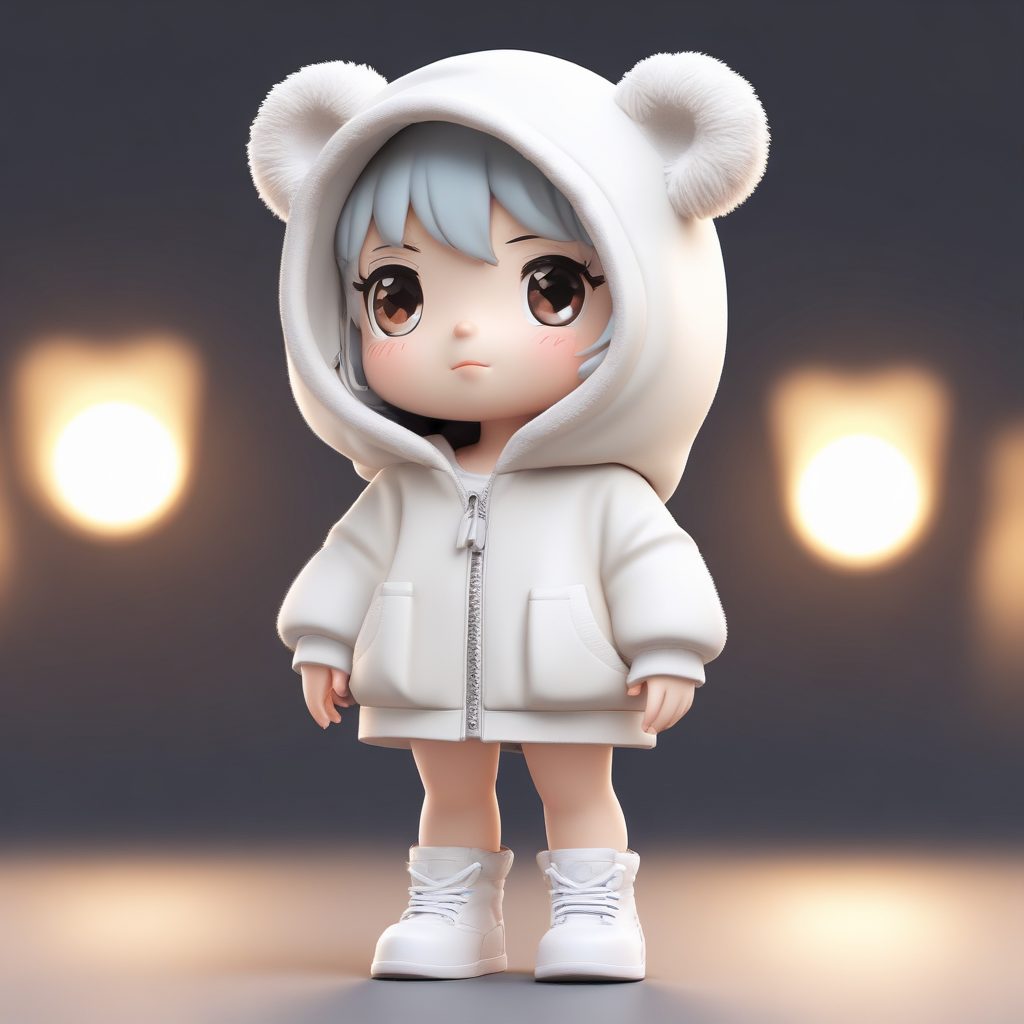 🐻❄️北极熊外套!超萌Pop Mart Q版女孩带着兜帽,可爱歪头头像