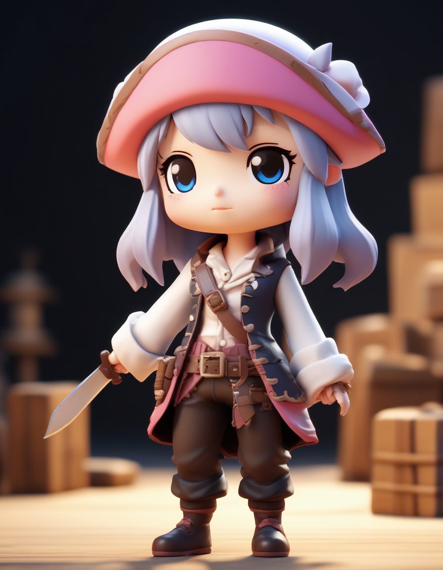 🏴☠️海洋霸主:举起刀剑的Q版小海盗