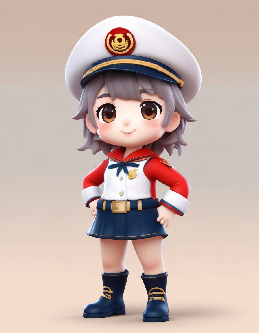 🧜‍♀️海洋探险家Q版！水手服黏土全身像，动态表情，夏日清新风壁纸！