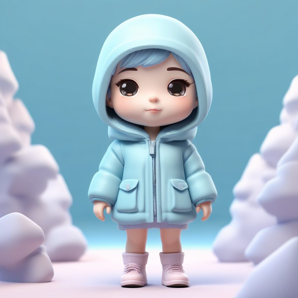 🌬️寒风瑟瑟!Q版人物缩手缩脚动作,超生动粘土全身像