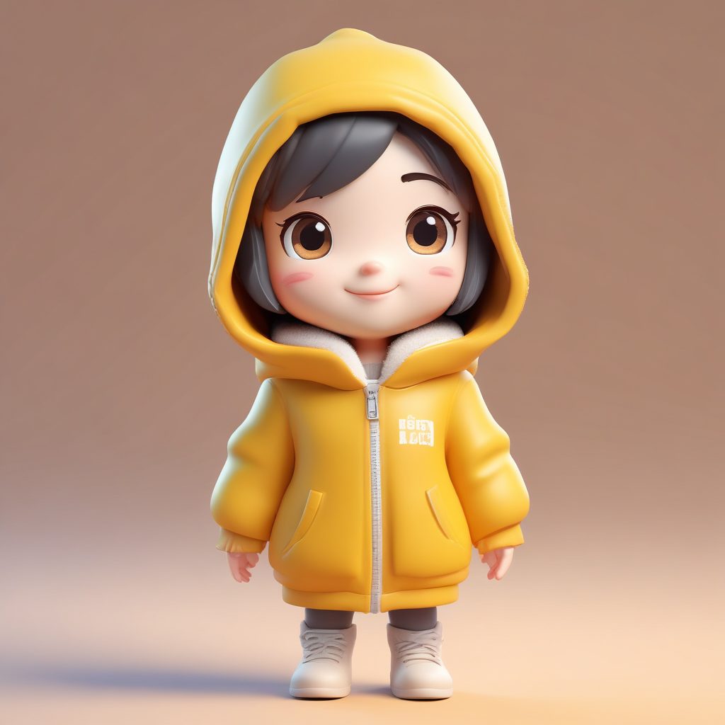 ☀️暖阳金黄!拿着雪地小旗子的Q版少女,全身盲盒手办提示词