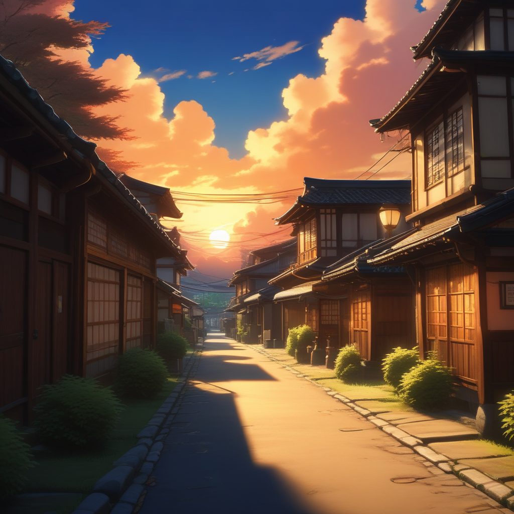 ⛩️日落的尽头!治愈系日式小镇,新海诚唯美光影壁纸!