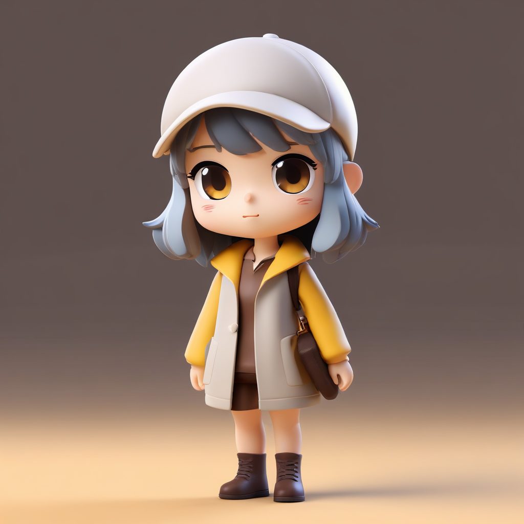 🕵️‍♀️酷萌双修！Q版女侦探全身像提示词 | 盲盒手办收藏级