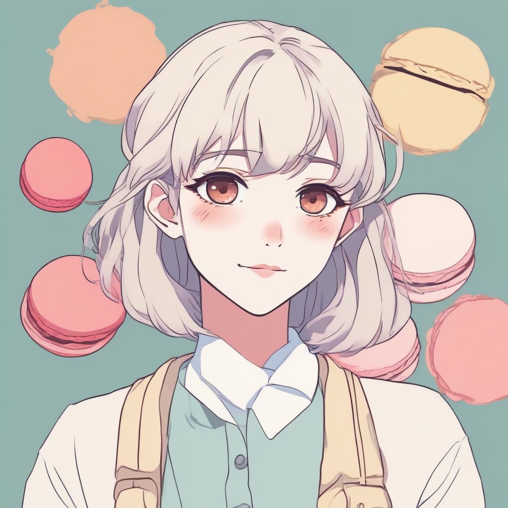 极简纯色背景动漫少女头像，一键出图🔥