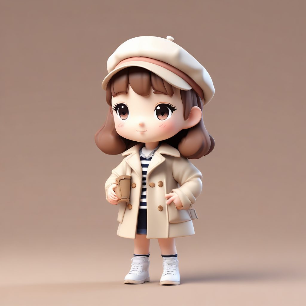 🇫🇷法式浪漫！巴黎女郎风Q版穿搭，贝雷帽风衣，高级感人设图