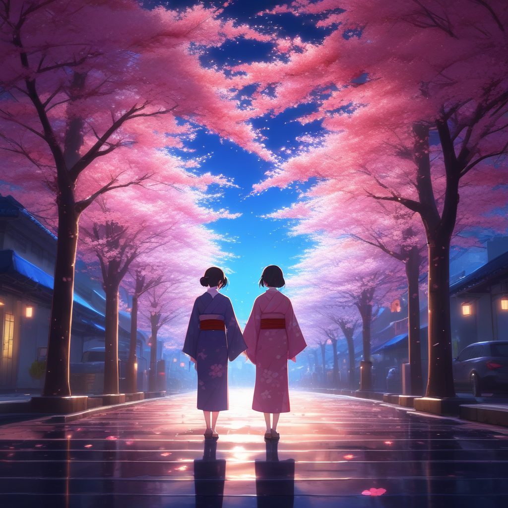 🌸粉色冲击!新海诚樱花雨,高饱和度唯美动漫少女,做头像超绝!