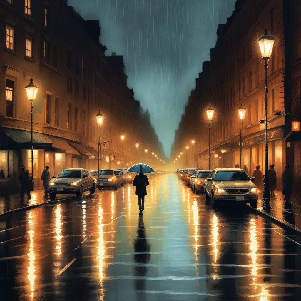 ☔️氛围感爆棚！雨天街景彩色铅笔手绘，高阶插画师临摹必备