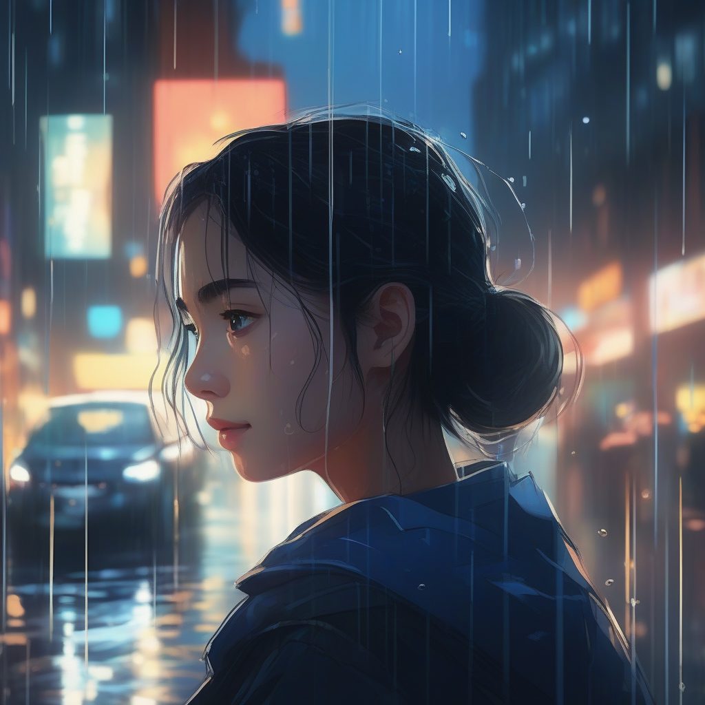 氛围感拉满:雨夜窗边治愈系动漫女孩AI绘图必备提示词