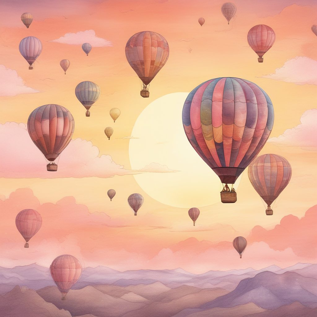 🎈氛围感拉满！治愈系热气球手绘，柔和光影太美了！