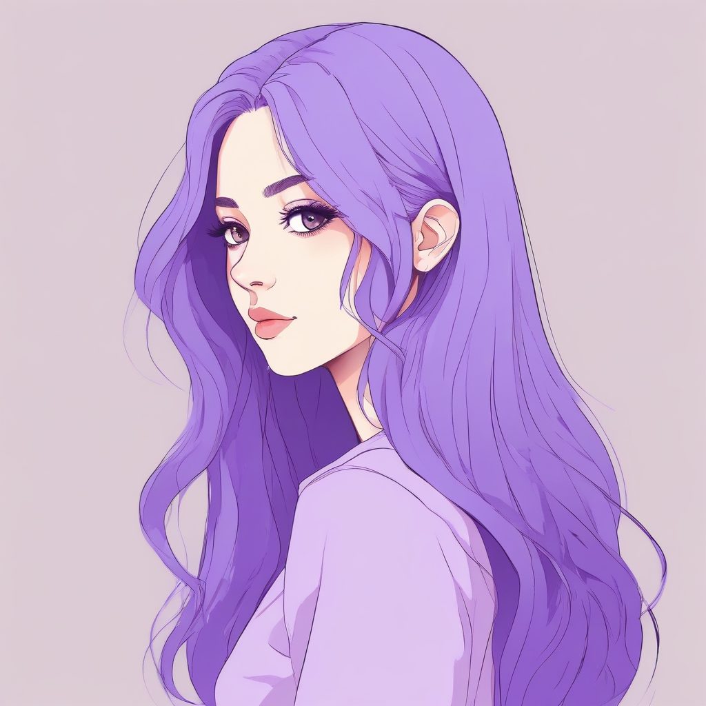 氛围感神图！一秒治愈焦虑的静谧紫，高冷风极简AI头像