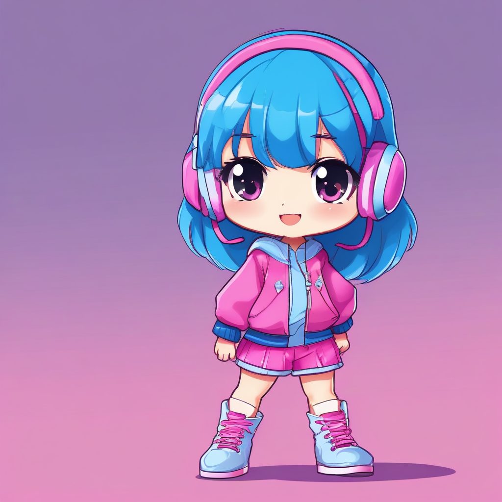 📼复古Disco Q版！80年代波普风一个可爱时尚Q版动漫人物，表情动作丰富，撞色配色超吸睛