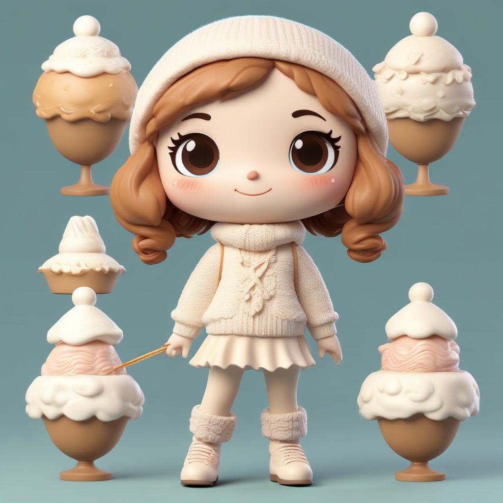 复古冬日｜Vlog博主必备老钱风Q版女孩，羊毛粘土质感绝了！