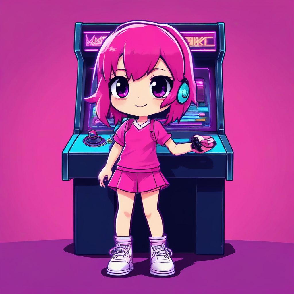 🕹️复古街机Q版！游戏厅怀旧一个可爱时尚Q版动漫人物，表情动作丰富，高分玩家头像